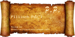 Pillisch Pál névjegykártya